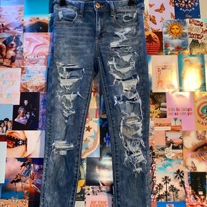4 Short American Eagle Hi-Rise Jeggings!!